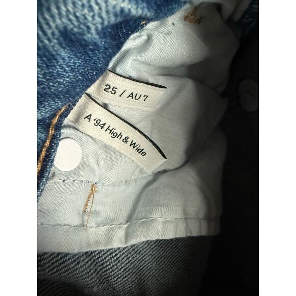 $118 ABrand 94 High and Wide Jeans - 25 Waist 29 inseam - Picture 14 of 15